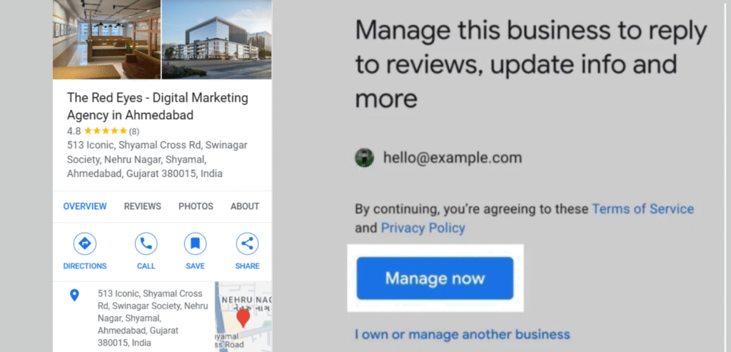 Click Manage Now