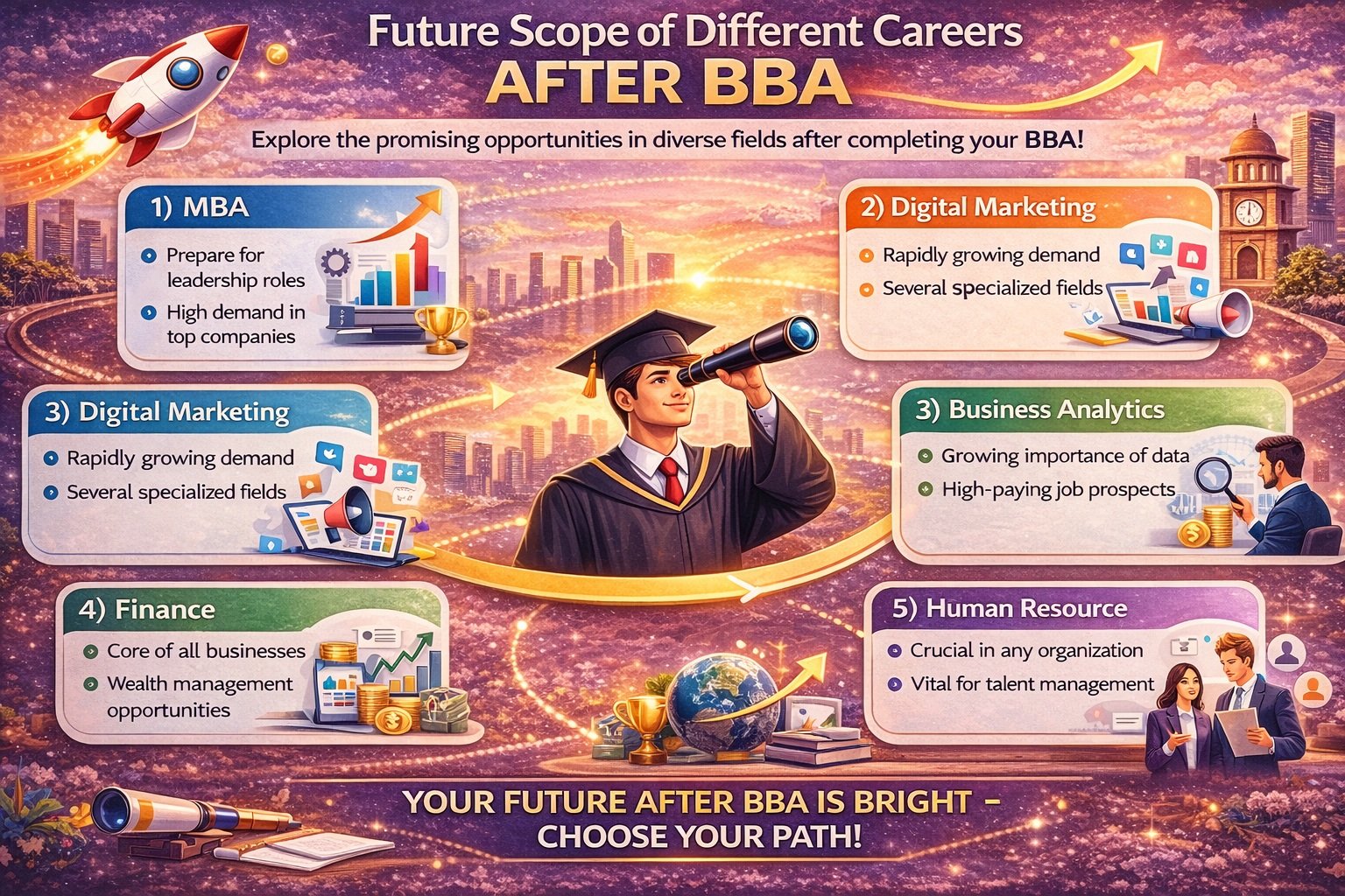 Top Career Options After BBA (2026 Guide) – Salary, Courses & Future Scope