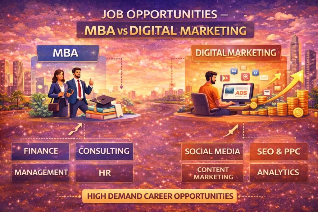 Job Opportunities – MBA vs Digital Marketing Career Guidance