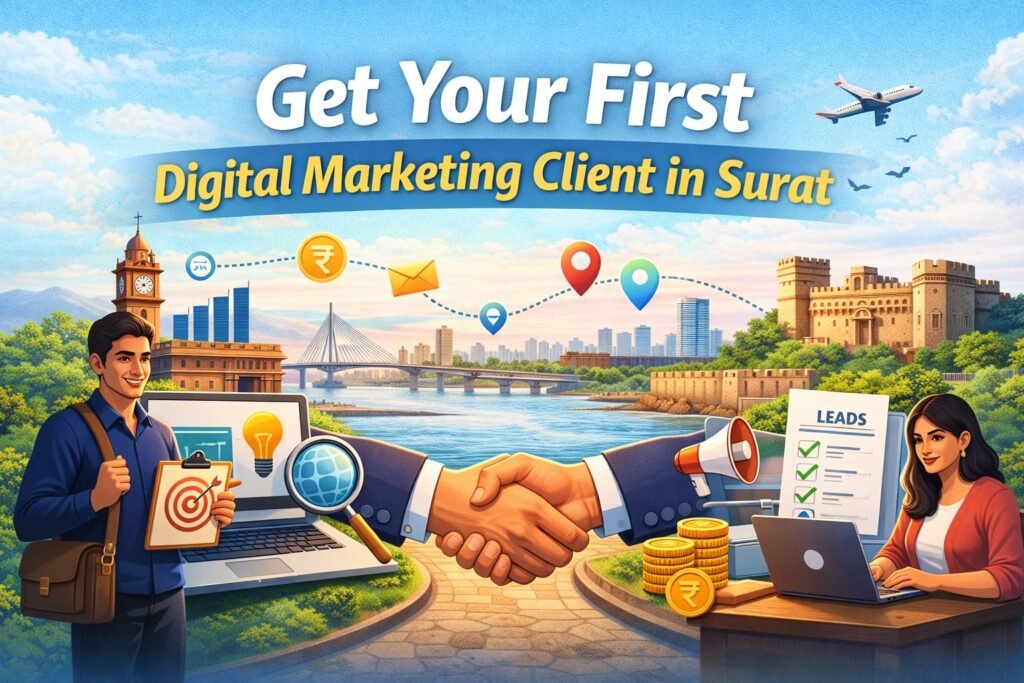 Step-by-Step System to Get Your First Digital Marketing Client in Surat