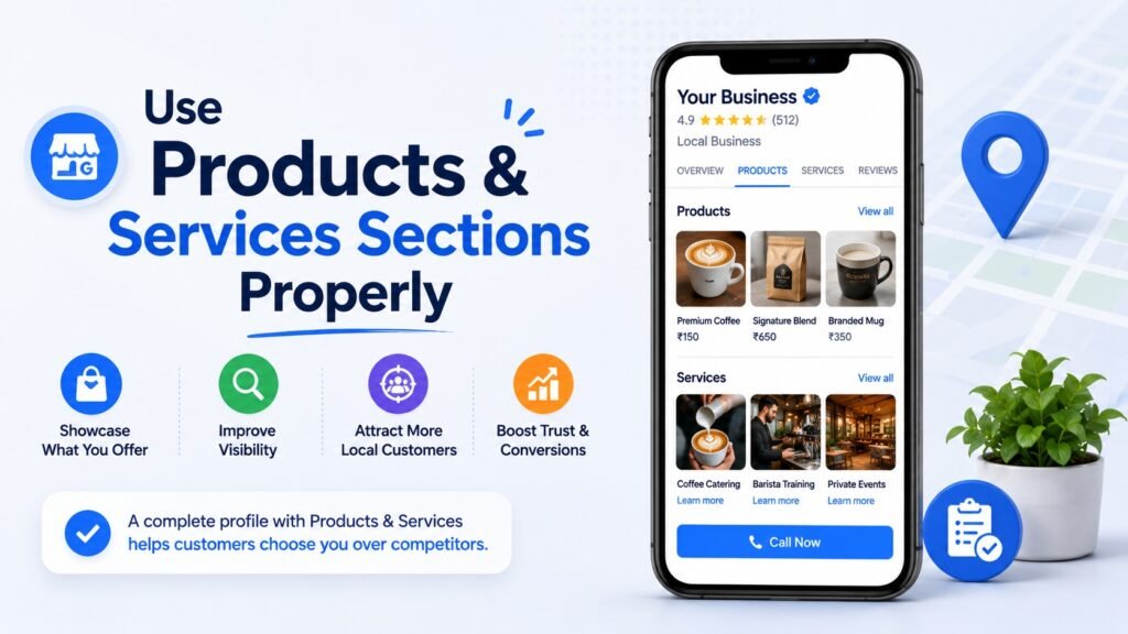 Use Products and Services Sections Properly