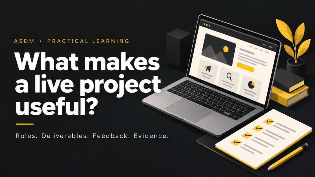 Live projects in a digital marketing course: what should you check?