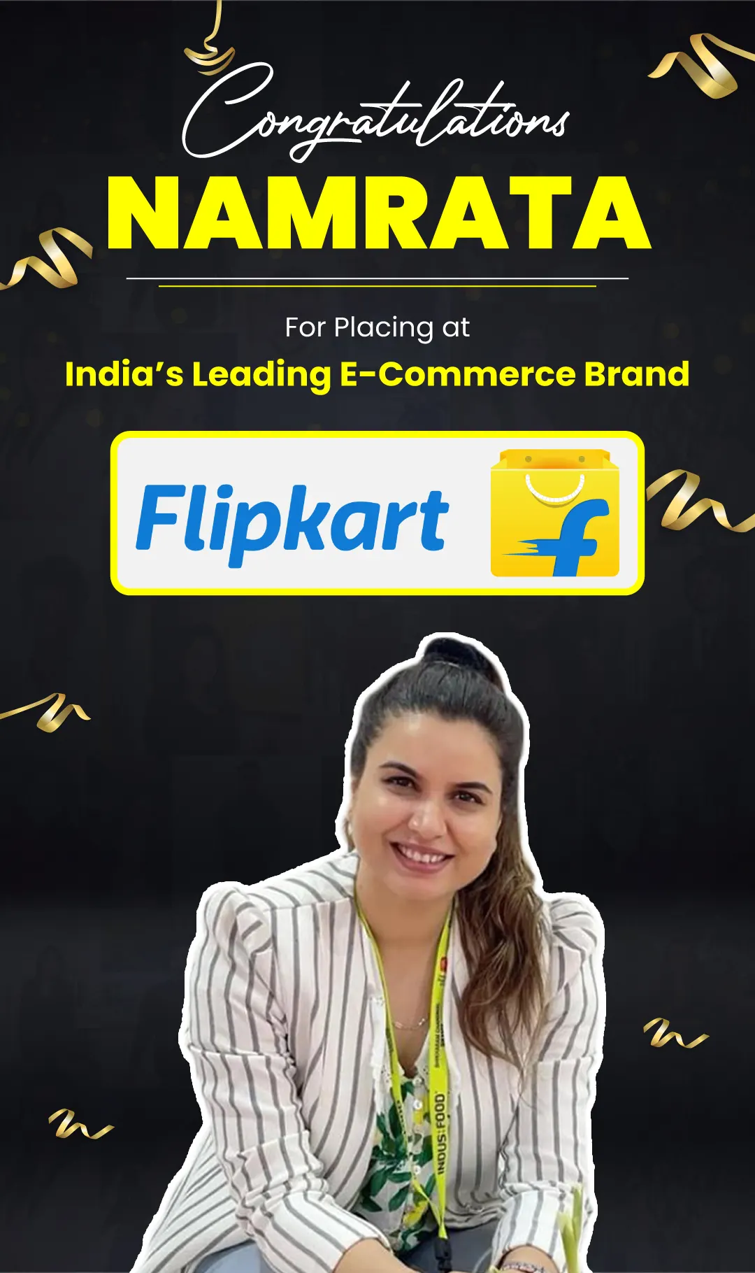 ASDM student Namrata placed at Flipkart after completing digital marketing training