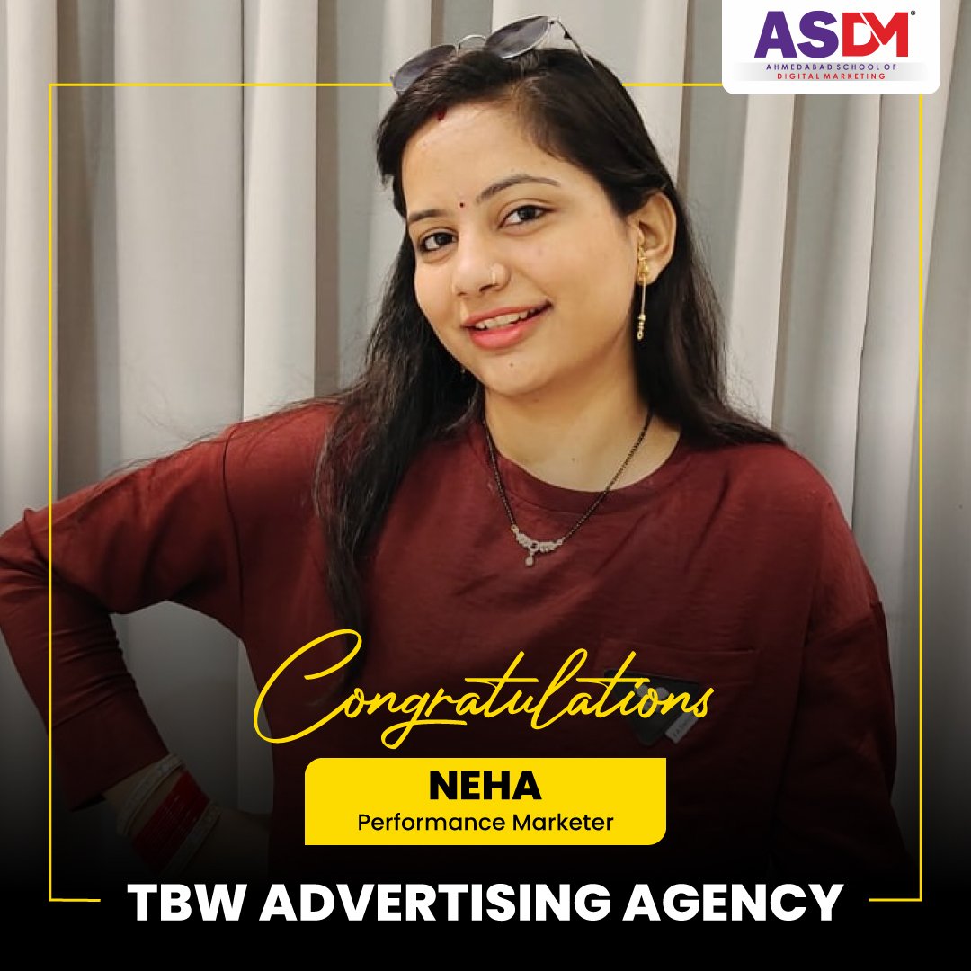 ASDM student selected for digital marketing job