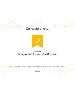 Google certification card