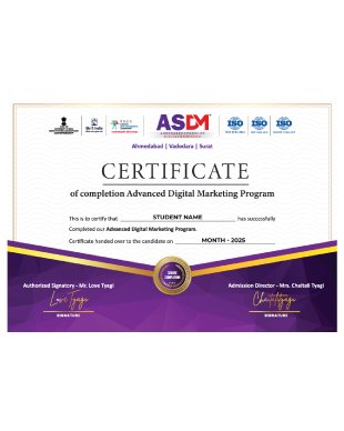 ASDM certification card